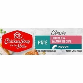 Chicken Soup Indoor Chicken & Salmon Pate Canned Cat Food 24/5.5oz