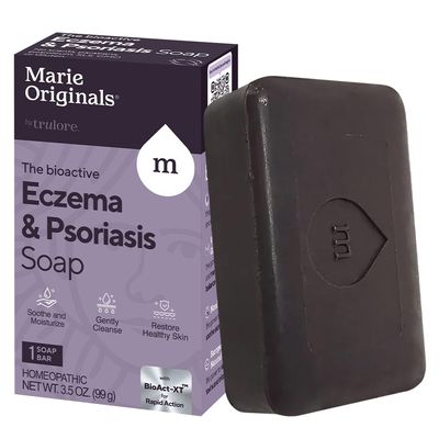 Marie Originals Eczema Face Soap Body Wash Bar  All Natural Psoriasis, Dermatitis Treatment for Dry Itchy Flaky Skin Relief  Gentle Detoxifying, Healing, Anti-Itch, Cleansing Skincare (Pack of 1)