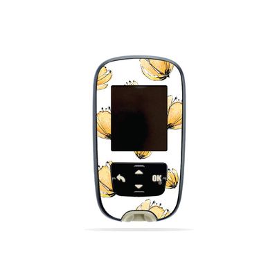 MightySkins Skin Compatible with Accu-Chek Guide - Yellow Poppy | Protective, Durable, and Unique Vinyl Decal wrap Cover | Easy to Apply, Remove, and Change Styles | Made in The USA