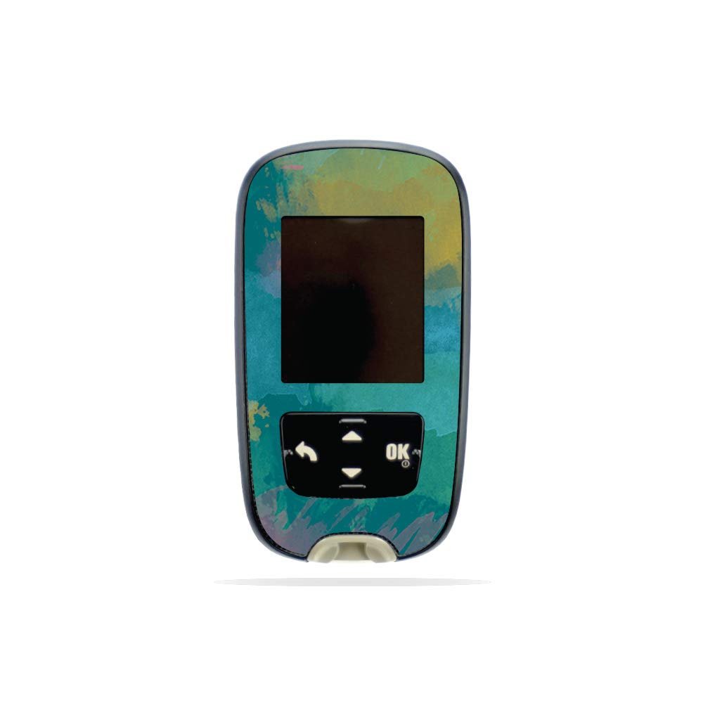 MightySkins Skin Compatible with Accu-Chek Guide - Watercolor Blue | Protective, Durable, and Unique Vinyl Decal wrap Cover | Easy to Apply, Remove, and Change Styles | Made in The USA