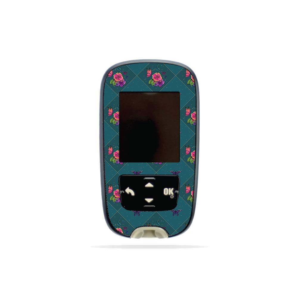 MightySkins Skin Compatible with Accu-Chek Guide - Botanical Butterflies | Protective, Durable, and Unique Vinyl Decal wrap Cover | Easy to Apply, Remove, and Change Styles | Made in The USA