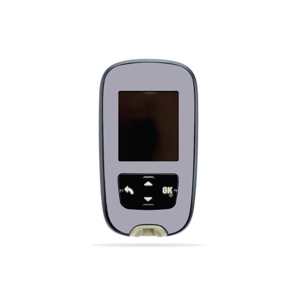 MightySkins Skin Compatible with Accu-Chek Guide - Solid Gray | Protective, Durable, and Unique Vinyl Decal wrap Cover | Easy to Apply, Remove, and Change Styles | Made in The USA