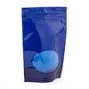 1000ea - 5-7/8 X 3-1/2 X 9 Blue Vrstl Polyethylene Stnd-Up Pouch - 5.4 mil Thick Gusset - 3 1/2'' view 1