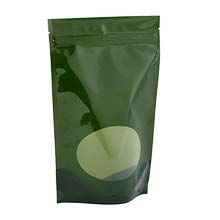 1000ea - 5-1/8 X 3-1/8 X 8-1/8 Green Vrstl Polyethylene Stnd-Up Pouch - 5.4 mil Thick Gusset - 3 1/8''