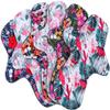 7pcs Pack Reusable Washable Cloth Incontinence Pads Including 6pcs Heavy Flow Bamboo Charcoal Reusable Menstrual Pads Cloth Mama Sanitary Pad + 1pc Mini Wet Bag view 1