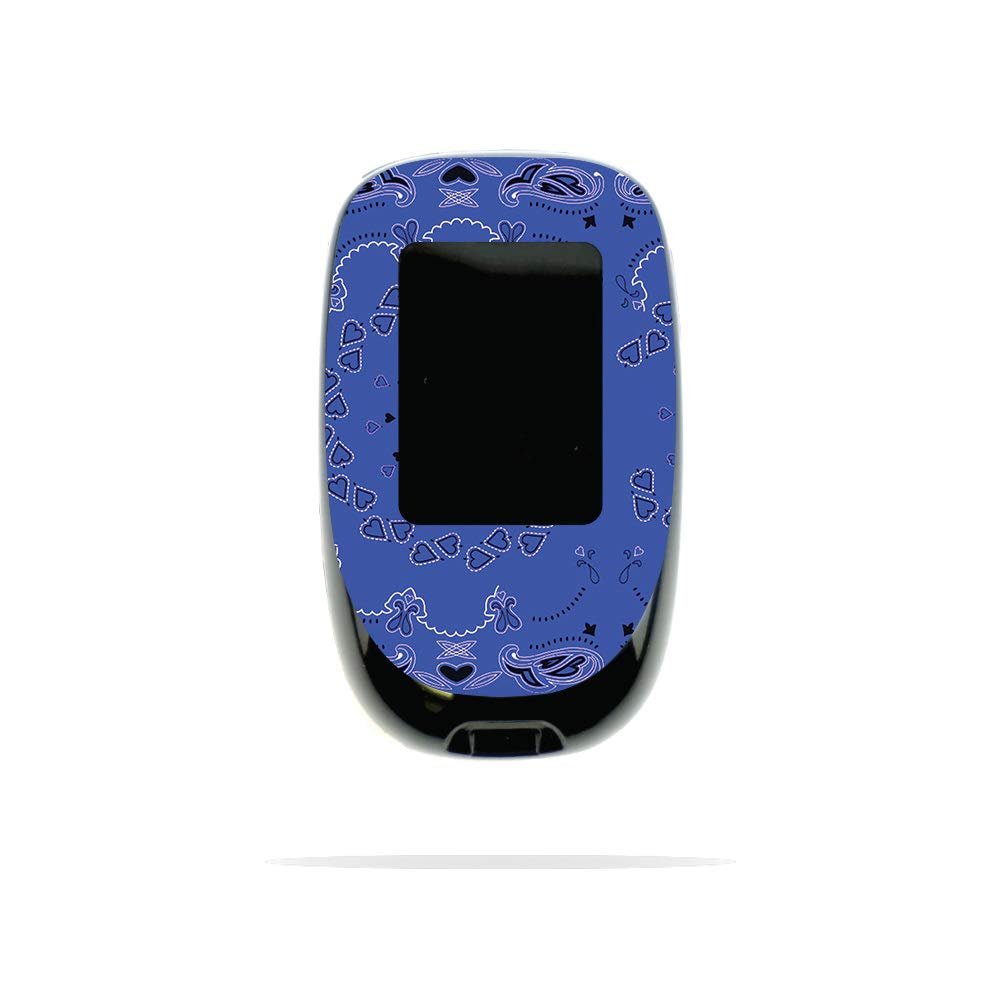 MightySkins Skin Compatible with Accu-Chek Nano - Blue Bandana | Protective, Durable, and Unique Vinyl Decal wrap Cover | Easy to Apply, Remove, and Change Styles | Made in The USA