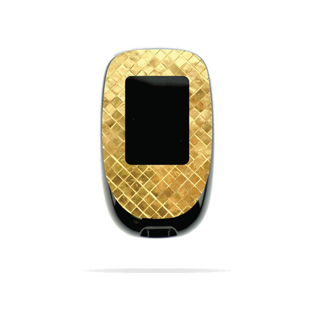 MightySkins Skin Compatible with Accu-Chek Nano - Gold Tiles | Protective, Durable, and Unique Vinyl Decal wrap Cover | Easy to Apply, Remove, and Change Styles | Made in The USA