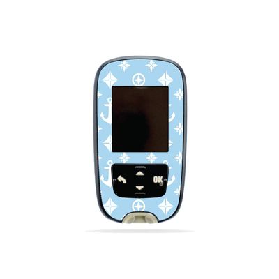 MightySkins Skin Compatible with Accu-Chek Guide - Baby Blue Designer | Protective, Durable, and Unique Vinyl Decal wrap Cover | Easy to Apply, Remove, and Change Styles | Made in The USA
