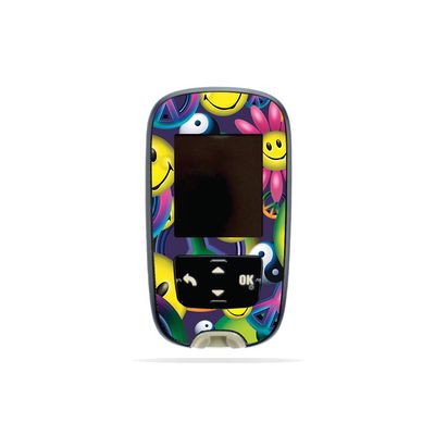 MightySkins Skin Compatible with Accu-Chek Guide - Peace Smile | Protective, Durable, and Unique Vinyl Decal wrap Cover | Easy to Apply, Remove, and Change Styles | Made in The USA