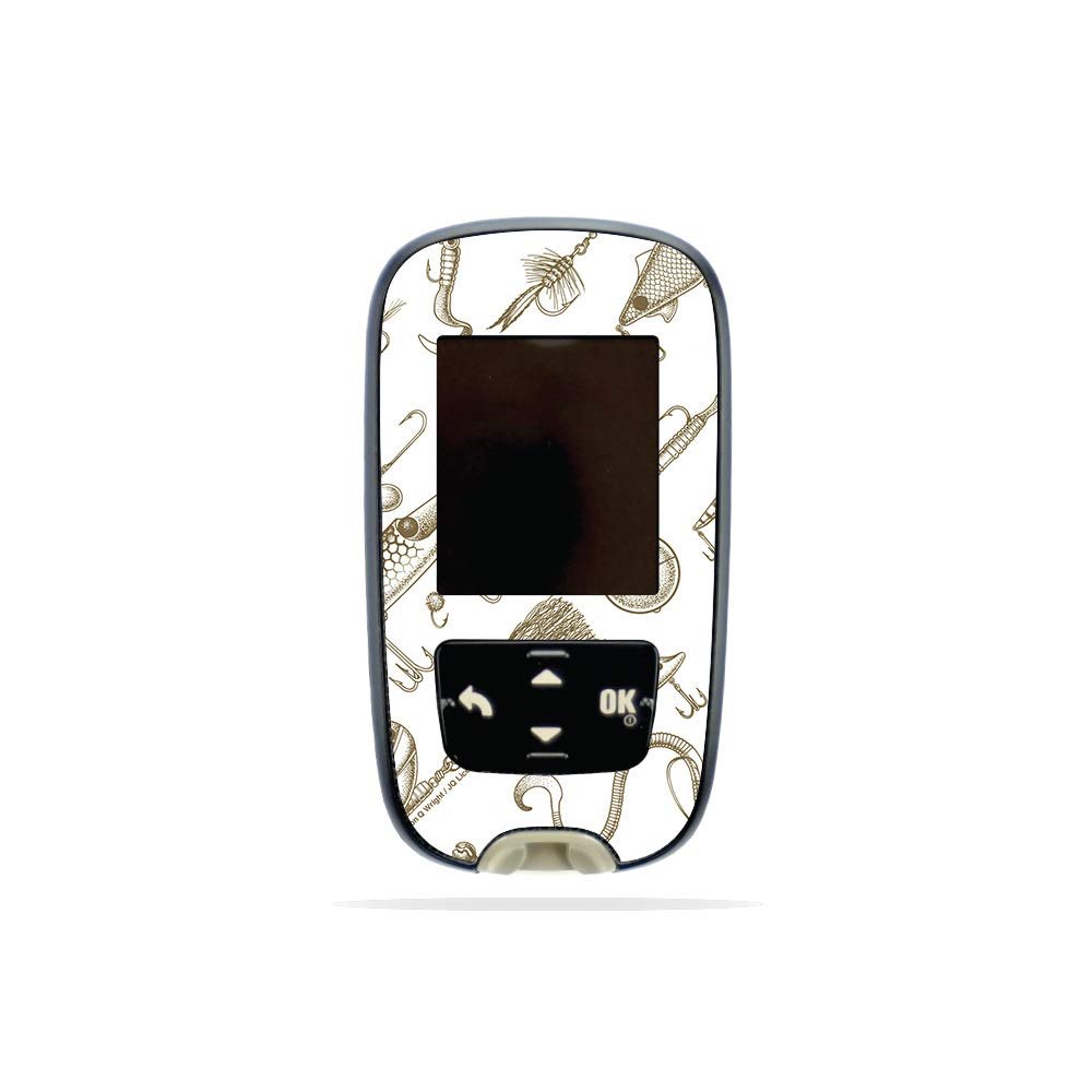 MightySkins Skin Compatible with Accu-Chek Guide - Retro Lures | Protective, Durable, and Unique Vinyl Decal wrap Cover | Easy to Apply, Remove, and Change Styles | Made in The USA