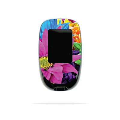 MightySkins Skin Compatible with Accu-Chek Nano - Colorful Flowers | Protective, Durable, and Unique Vinyl Decal wrap Cover | Easy to Apply, Remove, and Change Styles | Made in The USA