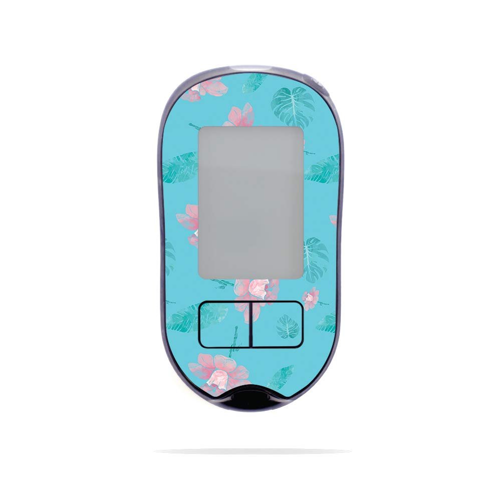 MightySkins Skin Compatible with Accu-Chek Aviva Plus - Water Flowers | Protective, Durable, and Unique Vinyl Decal wrap Cover | Easy to Apply, Remove, and Change Styles | Made in The USA