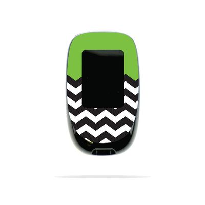 MightySkins Skin Compatible with Accu-Chek Nano - Lime Chevron | Protective, Durable, and Unique Vinyl Decal wrap Cover | Easy to Apply, Remove, and Change Styles | Made in The USA