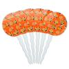 Hamburger Cheeseburger Pattern with Fries and Bacon Cupcake Picks Toppers Decoration Set of 6 view 1