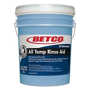 Betco All-Temperature Dishwashing Rinse Aid, 5 Gallons