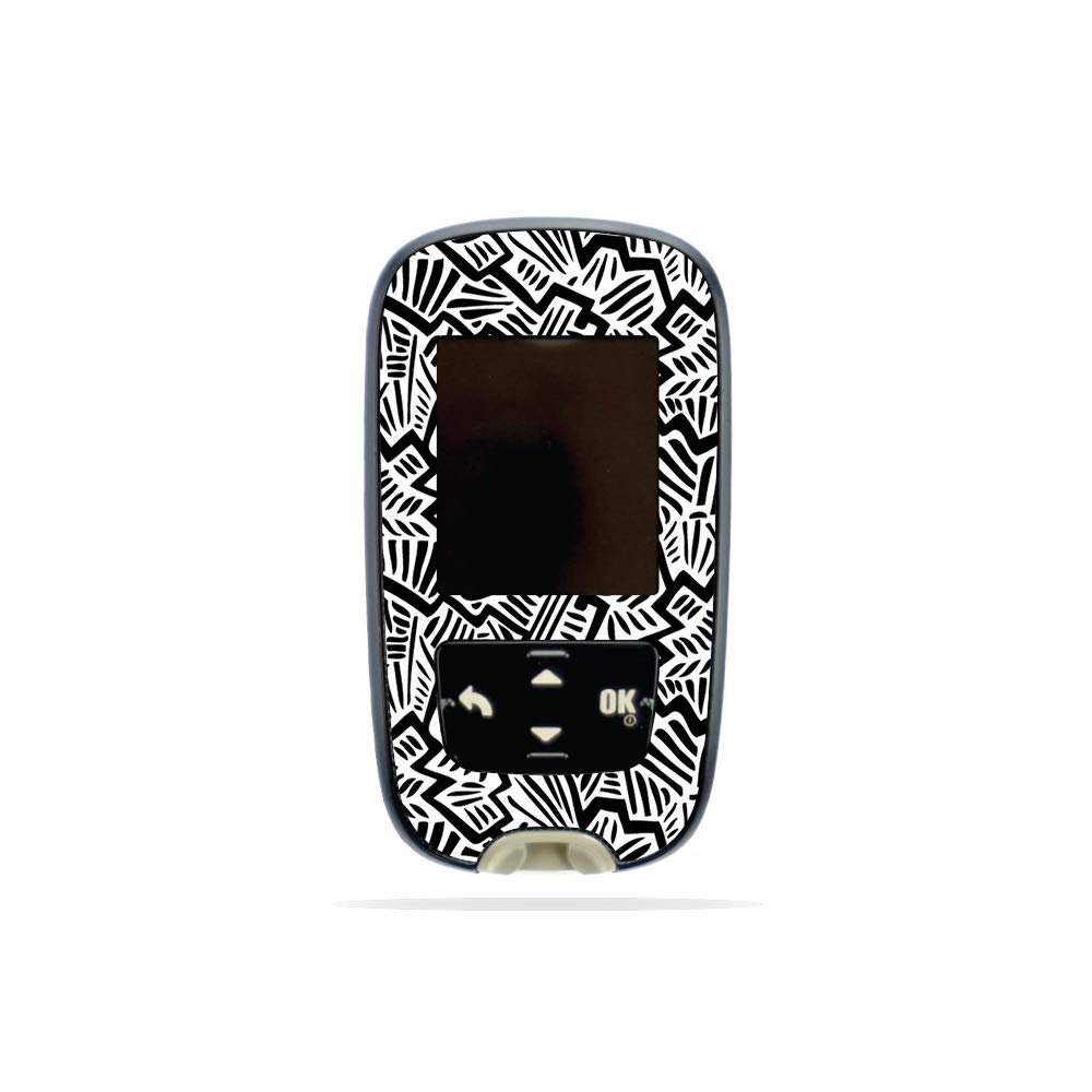 MightySkins Skin Compatible with Accu-Chek Guide - Abstract Black | Protective, Durable, and Unique Vinyl Decal wrap Cover | Easy to Apply, Remove, and Change Styles | Made in The USA