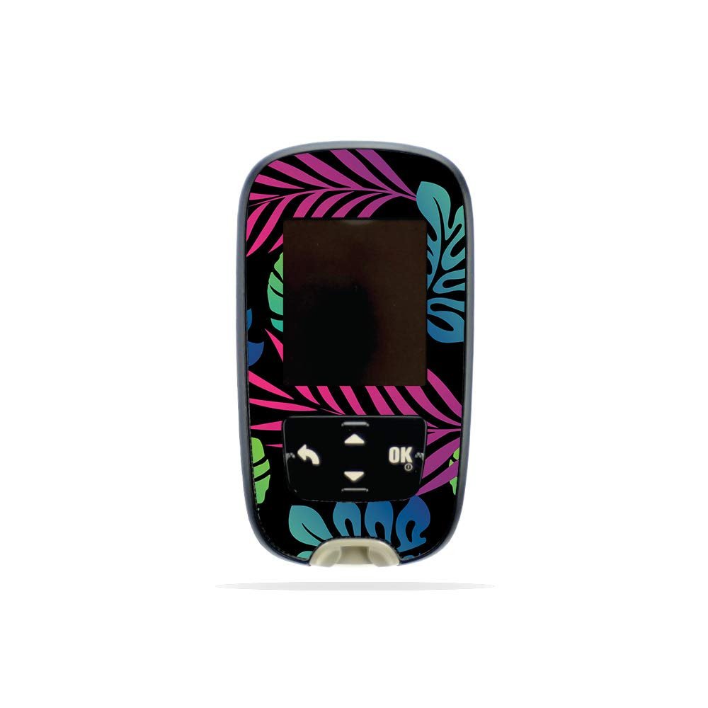 MightySkins Skin Compatible with Accu-Chek Guide - Neon Tropics | Protective, Durable, and Unique Vinyl Decal wrap Cover | Easy to Apply, Remove, and Change Styles | Made in The USA