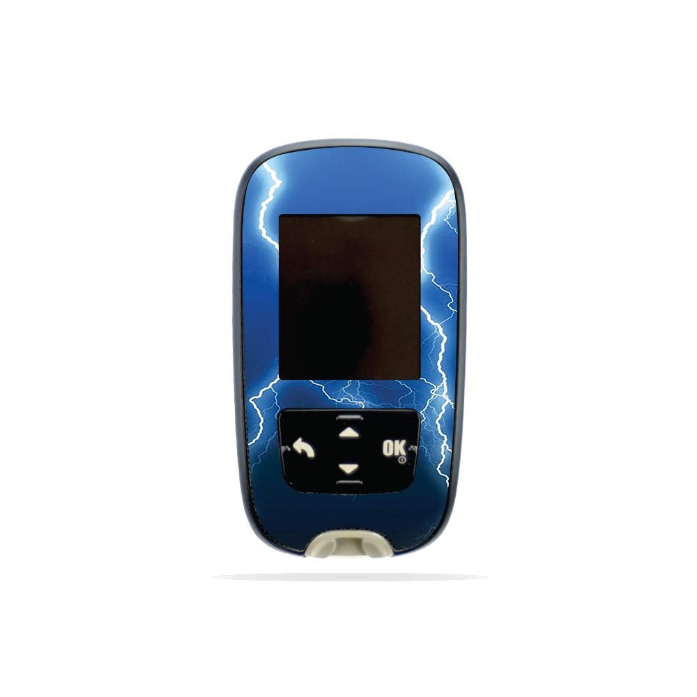 MightySkins Skin Compatible with Accu-Chek Guide - Lightning Storm | Protective, Durable, and Unique Vinyl Decal wrap Cover | Easy to Apply, Remove, and Change Styles | Made in The USA
