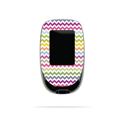 MightySkins Skin Compatible with Accu-Chek Nano - Rainbow Chevron | Protective, Durable, and Unique Vinyl Decal wrap Cover | Easy to Apply, Remove, and Change Styles | Made in The USA