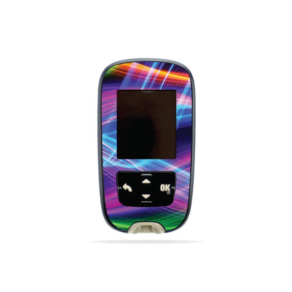 MightySkins Skin Compatible with Accu-Chek Guide - Light Waves | Protective, Durable, and Unique Vinyl Decal wrap Cover | Easy to Apply, Remove, and Change Styles | Made in The USA