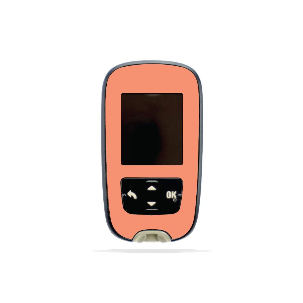MightySkins Skin Compatible with Accu-Chek Guide - Solid Peach | Protective, Durable, and Unique Vinyl Decal wrap Cover | Easy to Apply, Remove, and Change Styles | Made in The USA