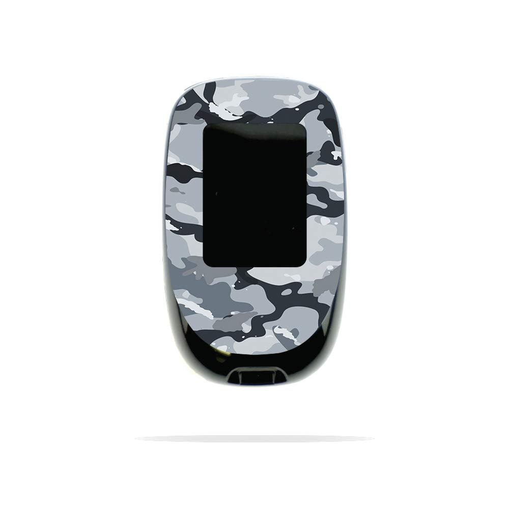 MightySkins Skin Compatible with Accu-Chek Nano - Gray Camouflage | Protective, Durable, and Unique Vinyl Decal wrap Cover | Easy to Apply, Remove, and Change Styles | Made in The USA