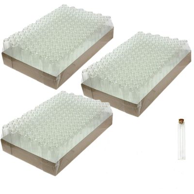 9TRADING 480pc 4.8" Clear Glass Tube with Cork Pre-Roll Joint Blunt Cig Vials Storage Tubes