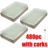 9TRADING 480pc 4.8" Clear Glass Tube with Cork Pre-Roll Joint Blunt Cig Vials Storage Tubes view 2
