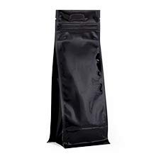 1000ea - 3-1/2 X 2-3/4 X 9-3/8 Black Square Bottom Gstd Bg - 5 mil Thick Gusset - 2 3/4''