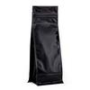 1000ea - 3-1/2 X 2-3/4 X 9-3/8 Black Square Bottom Gstd Bg - 5 mil Thick Gusset - 2 3/4'' view 1