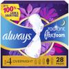 Always Radiant Feminine Pads for Women, Flexfoam Pads with Wings, Size 4, Overnight Absorbency, Lightly Scented, 28 Count view 1