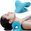 RESTCLOUD Neck and Shoulder Relaxer, Cervical Traction Device for TMJ Pain Relief and Cervical Spine Alignment, Chiropractic Pillow Neck Stretcher (Blue) view 1