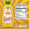 Koops' Organic Yellow Mustard  Gourmet Mustard, Gluten-Free, Kosher, USDA Certified Organic, Made in USA, From Quality Mustard Seeds, Yellow Mustard Sauce  12 Oz, Pack of 4 view 2