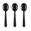 Heavy Weight Plastic Spoons Black 1000pcs - Disposable Cutlery Spoon, Recyclable, Spoon - Great for Parties, Office, BBQ, Soup, Ice Cream, Restaurants and Togo view 1