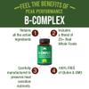 Vitamin B Complex Capsules + Whole Food Blend of 25 Vegetables and Fruits for Max Absorption. Best Vegan B-Complex Supplement with Vitamin B1, B2, B3, B5, B6, B7, B9 and B12. 90 Capsules. Energy Boost view 2