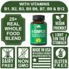 Vitamin B Complex Capsules + Whole Food Blend of 25 Vegetables and Fruits for Max Absorption. Best Vegan B-Complex Supplement with Vitamin B1, B2, B3, B5, B6, B7, B9 and B12. 90 Capsules. Energy Boost view 3