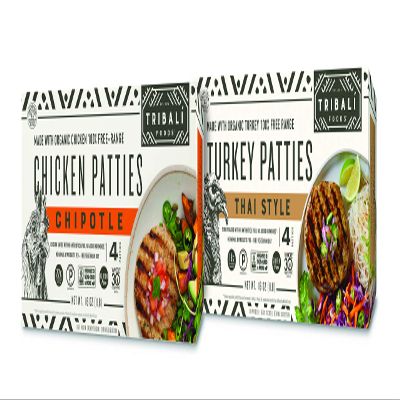 TRIBAL Foods - NAE 100% Free-Range Patties, 12 Box Variety - 6 Chipotle Chicken + 6 Thai Style Turkey - 4 Patties per Box (24 Chicken & 24 Turkey Patties)