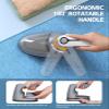 POPCHOSE Fabric Shaver for Clothing, Electric Lint Remover Sweater Shaver to Remove Pilling, Depiller for Clothes, Furniture, Couch, Fuzz with 6-Leaf Blades Extra, Electrostatic Brush view 3
