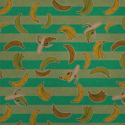 GRAPHICS & MORE Ripe Bananas Pattern Premium Kraft Roll Gift Wrap Wrapping Paper