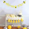 24 Pack Happy Bee Day Gold Glitter Banner & Happy Bee Day Cake Topper Bumblebee Party Decoration Bumble Bee Balloons for Honey Bee Themed Birthday Party Baby Shower Supplies view 4