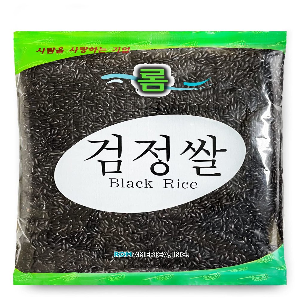 ROM AMERICA Black Rice for Asian Cooking | Korean Purple Rice Whole Grain Medium Grain - Healthy Superfood, Packed with Nutrients  Geomjung - 2 Pound (Pack of 1)