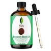 SVA Broccoli Seed Oil - 4 Fl Oz  100% Natural Cold Pressed Broccoli Oil - for Face, Skin Care, Hair Care, Scalp Massage & Body Massage  Carrier Oil with Dropper