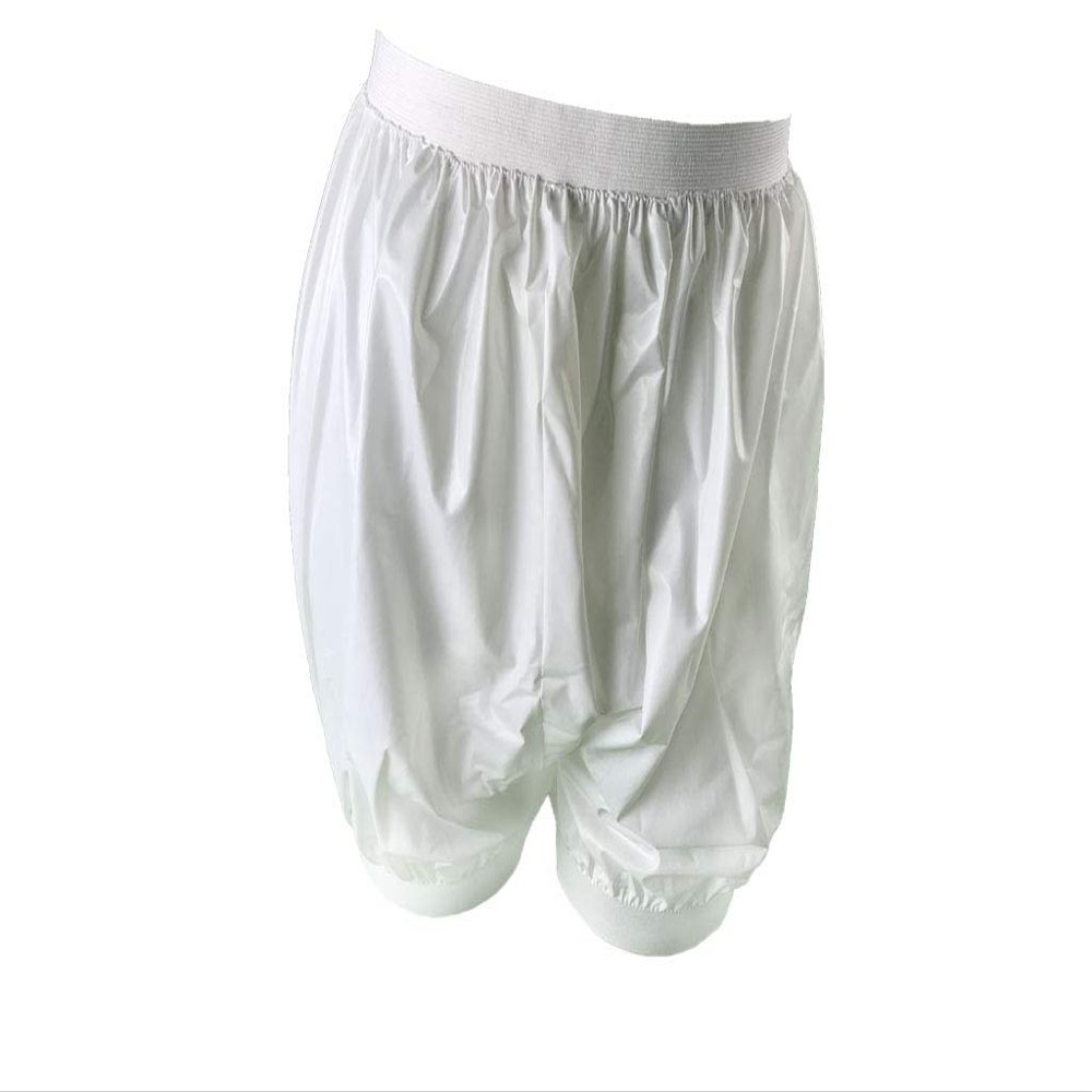 Haian Adult Incontinence Pull-on Plastic Comfort Pants 2 Pack (Large, White)