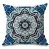 Mymassagepillow- Pressure Activated Massage Pillow for Back, Neck, Feet, & More - Stylish & Durable Neck and Back Massager & Sciatica Pillow - 13in x 13in - Machine Washable Cover (Blue Mandala) view 1