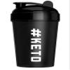 MIXT Energy Keto Shaker Bottle, BPA Free, Tight Lid, and Mixing Technology, 16 oz, Black (#Keto Design) view 1