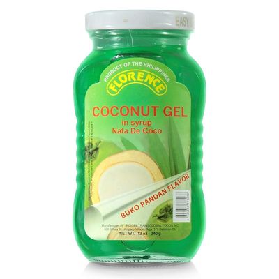 Florence Coconut, Beans and Fruit in Syrup, 2 Packs (Buco Pandan Coconut Gel)