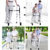 Bariatric Folding Rollator Walker with 2 Wheels for Seniors | Front Wheeled Walking Frame Lightweight | Mobility Aid for Handicap | Adults Extra Wide Rolling Walker view 3