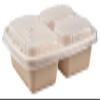[375 Pack] 33 oz Compostable 3 Compartment Food Trays with Pulp Fiber Lids - Unbleached, Sugarcane, Plant Fiber, Heavy Duty, Microwavable, Biodegradable, Tree Free, Ecofriendly, Lunch Trays, Meal Prep view 2