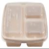 [375 Pack] 33 oz Compostable 3 Compartment Food Trays with Pulp Fiber Lids - Unbleached, Sugarcane, Plant Fiber, Heavy Duty, Microwavable, Biodegradable, Tree Free, Ecofriendly, Lunch Trays, Meal Prep view 3