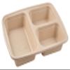 [375 Pack] 33 oz Compostable 3 Compartment Food Trays with Pulp Fiber Lids - Unbleached, Sugarcane, Plant Fiber, Heavy Duty, Microwavable, Biodegradable, Tree Free, Ecofriendly, Lunch Trays, Meal Prep view 4